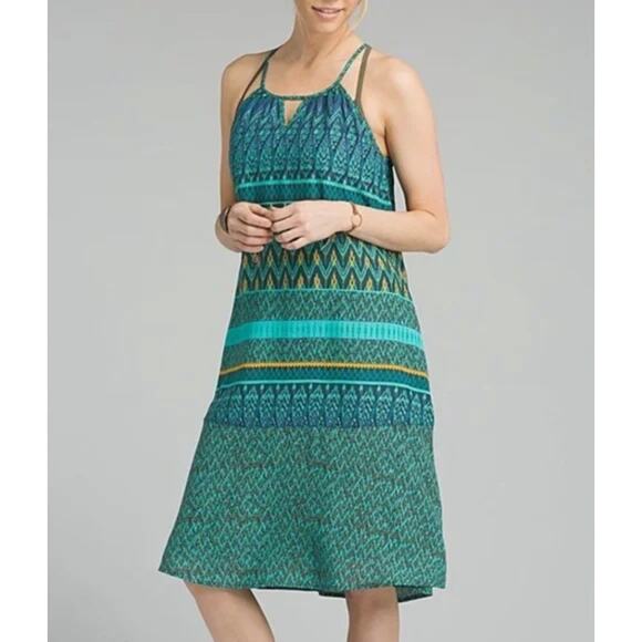 NWT PrAna Nari Dress in Green Laurel Small - Picture 1 of 8